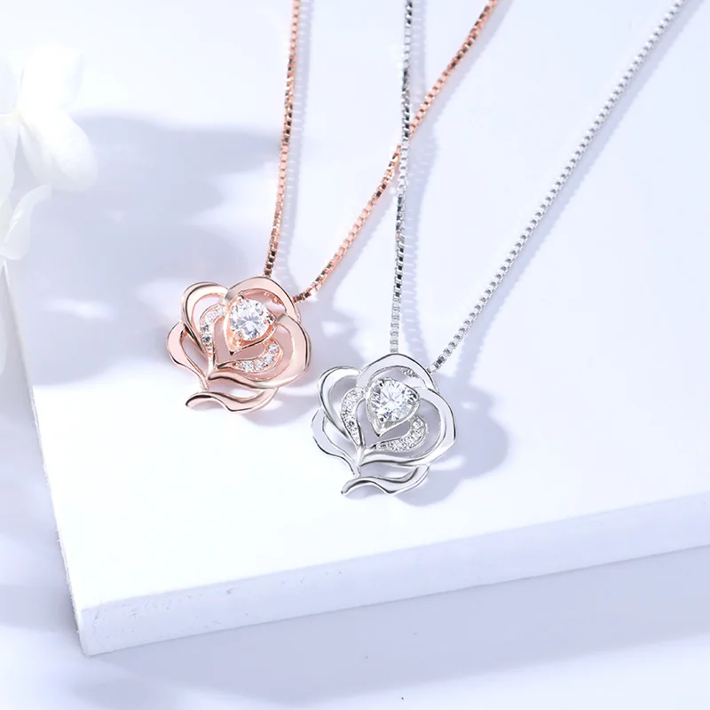 Винтажные хрустальные ожерелья длинная цепь с цветком розы массивное ожерелье