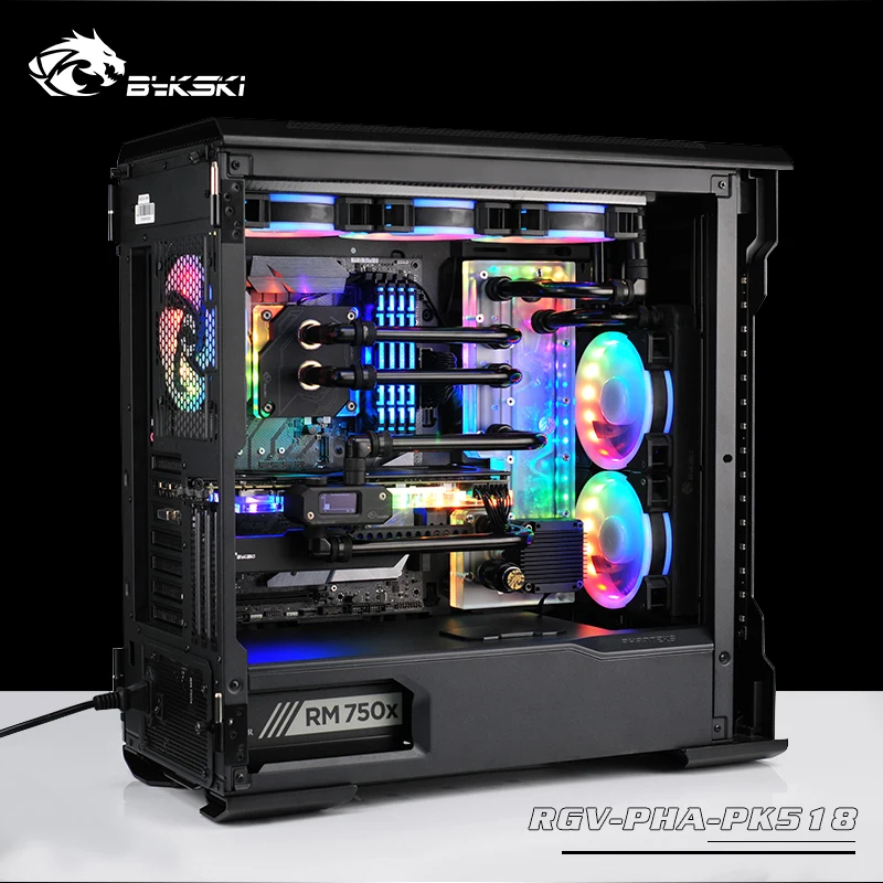 Bykski резервуар для воды для Phanteks PK518 600S чехол для компьютера, прозрачный водный щит, резервуар для водяного охлаждения, RGV-PHA-PK518