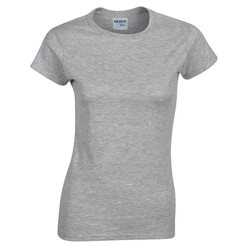 Sport Grey Gildan, высокое качество, 22 цвета, S-XL, простая футболка для женщин, хлопок, эластичные базовые футболки, Женские повседневные топы, футболка с коротким рукавом - Цвет: Sport Grey