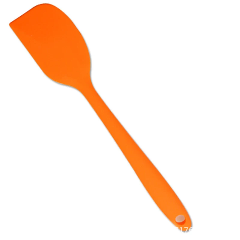 Orange 1 шт. кухонные скребки для выпечки из пищевого силикона с антипригарным кремом и маслом, лопатка для торта, лопатка для теста, щетка для скребка - Цвет: Orange