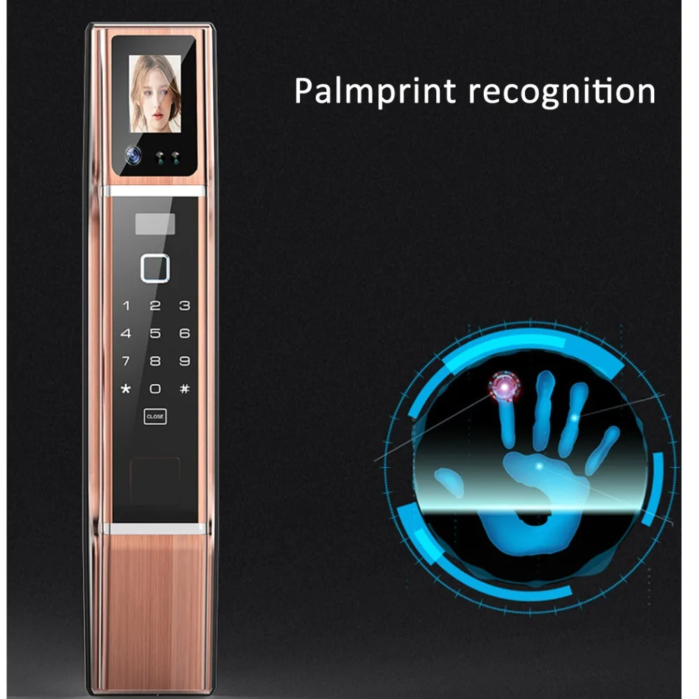 R40 биометрический Palmprint умный дверной замок для распознавания лица распознавание лица пароль ключ салфетки разблокировка Противоугонная