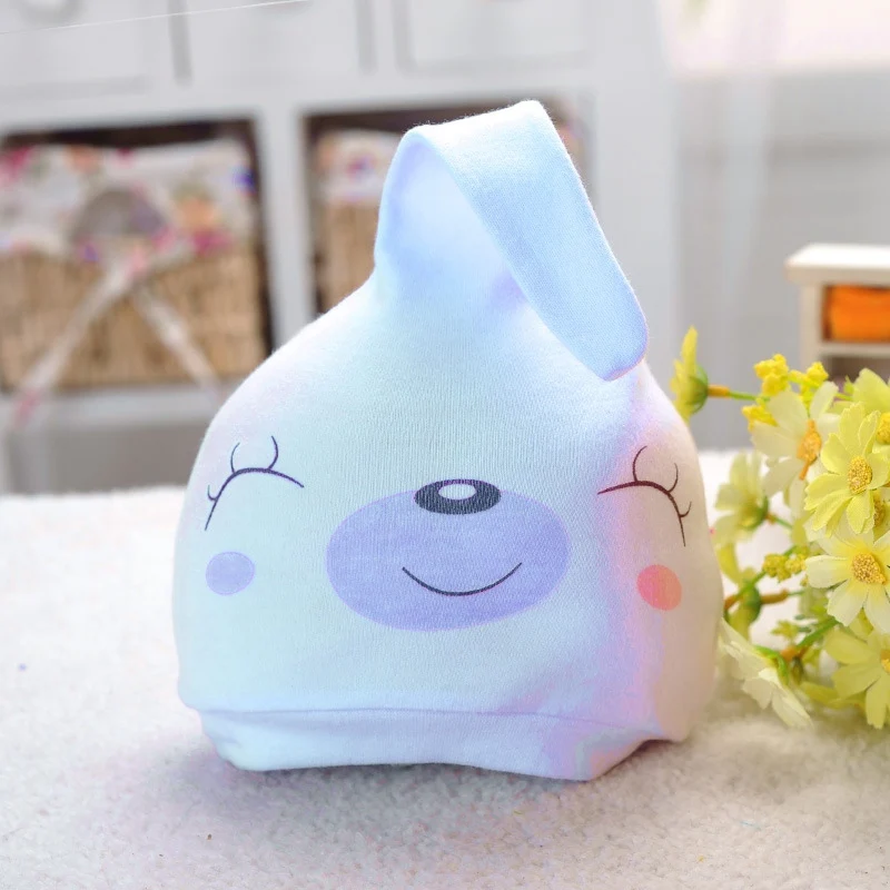 baby hats 5 Детские головные уборы хлопок с принтом детские шапки и кепки для 0-3 месяцев аксессуары для новорожденных - Цвет: baby hats 5