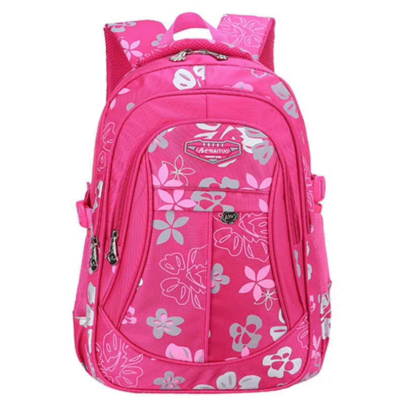 small rose red Новые модные школьные сумки с цветочным принтом большой емкости для девочек, брендовый женский рюкзак, дешевая сумка через плечо, детских рюкзаков - Цвет: small rose red