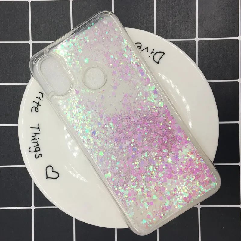 love pink Жидкий блеск Dyna mi c для Funda Xiao mi Red mi 7 5A 5 Plus 6 Pro Note 7 mi 9 8 A1 5X A2 Lite 6X F1 Блестящий Мягкий чехол из ТПУ - Цвет: love pink