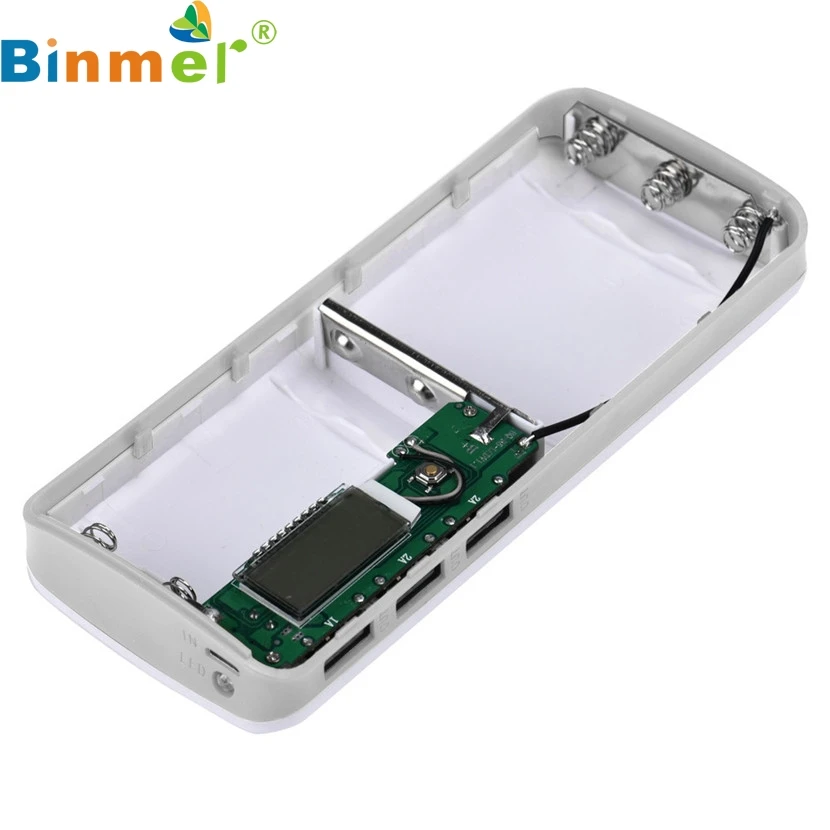 Binmer 3 Порты usb 5V 2A 5x18650 Мощность банк Батарея коробка Зарядное устройство для iPhone