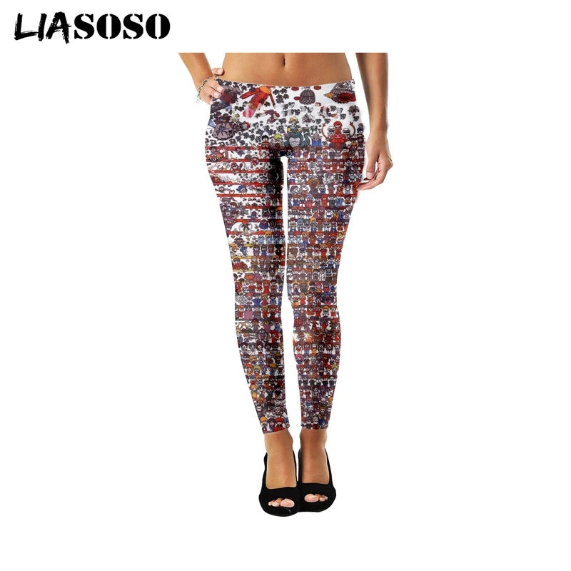 LIASOSO новые пикантные Модные женские Суперэластичные Легинсы 3D принт Аниме