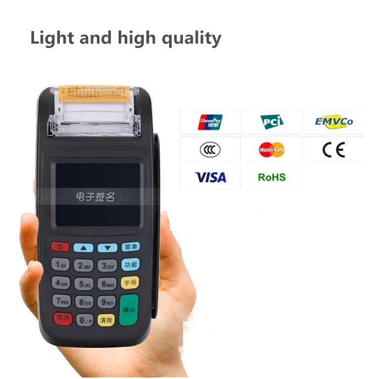 2.8 Inch Touch Screen POS Terminal,Wireless Payment Terminal with NFC Reader and LAN and WIFI and 3G WCDMA900/2100 NEW8210