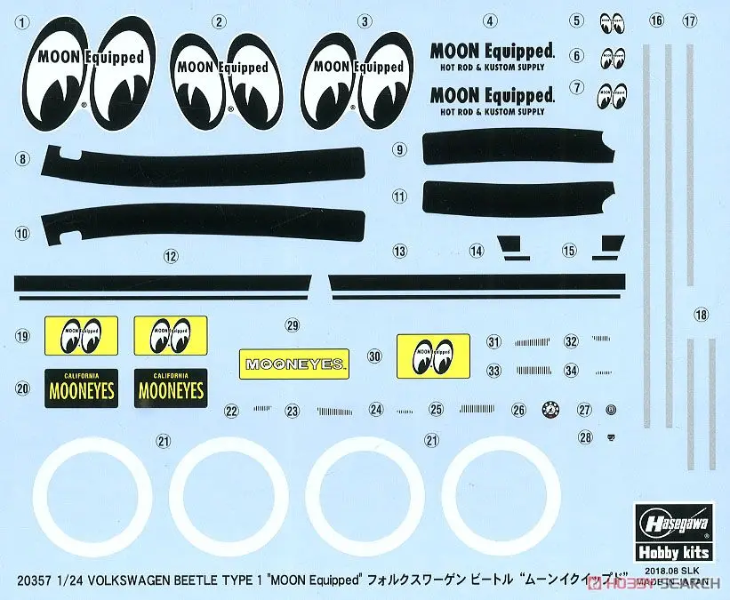 1/24 Hasegawa 20357 MOON оборудованы VOLKSWAGEN BEETLE TYPE1 модель хобби