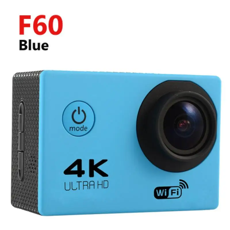 Blue Водонепроницаемая Спортивная камера pro 1080P 60fps cam Ultra HD 4 K экшн-камера wifi видеокамеры 16MP 170 go cam 4 K deportiva 2 дюйма f60 - Цвет: Blue