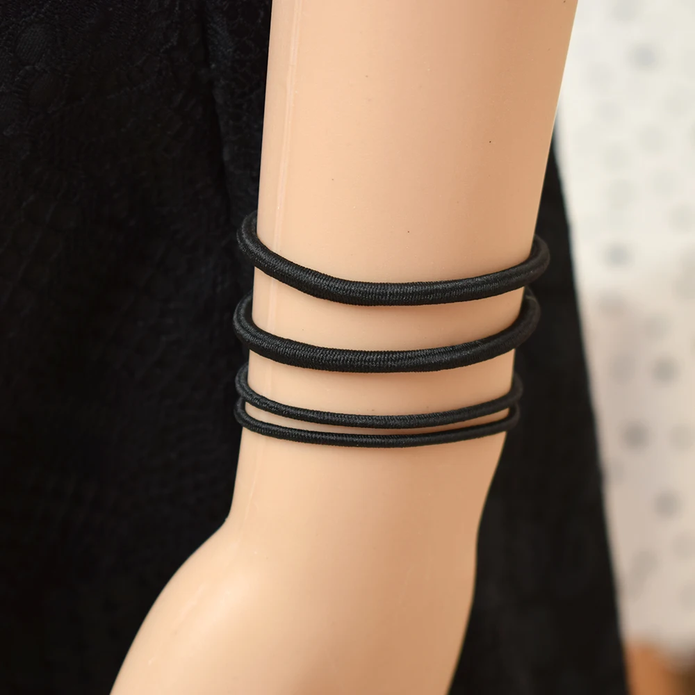 

50Pcs Women Elastic Hair Ties Band Ropes Rings Ponytail Holder Accessories Black