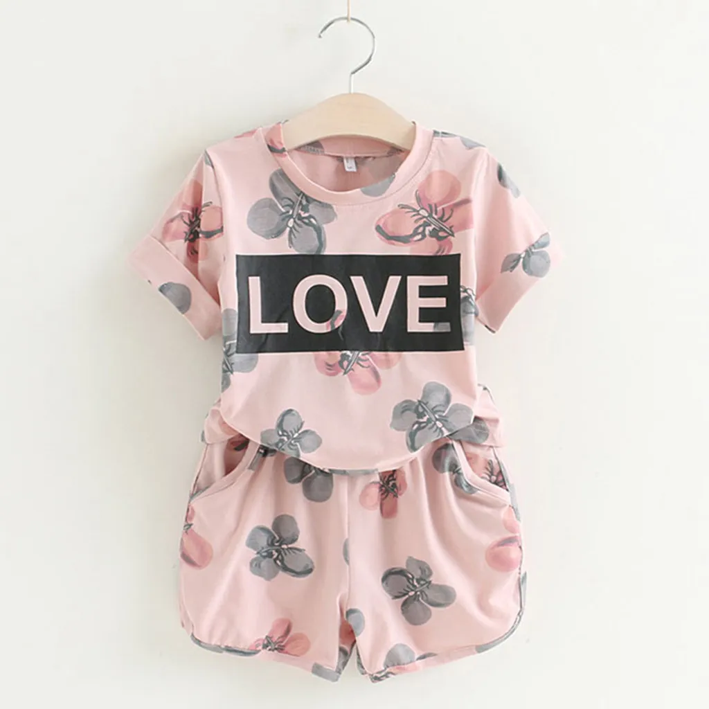 Perimedes/комплекты летней одежды для девочек Одежда маленьких комплект из футболки