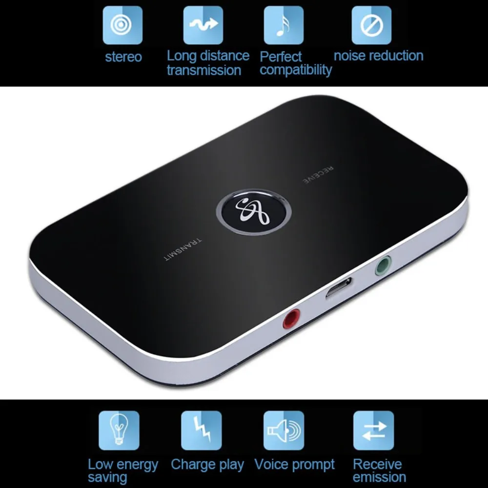 2 в 1 Bluetooth беспроводной аудио приемник A2DP передатчик адаптер для iPad iPhone 3 5 мм ТВ ПК