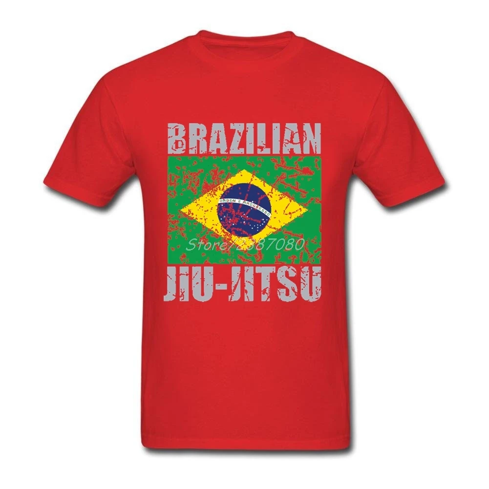 Новые бразильские футболки Jiu Jitsu (BJJ) хлопковые большого размера с коротким
