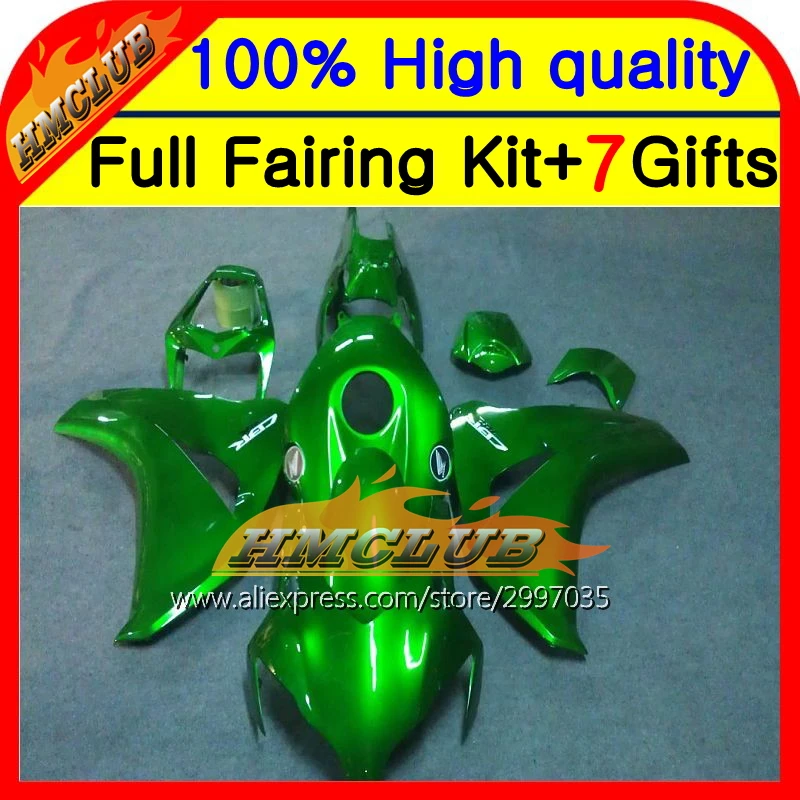 Корпус для HONDA CBR 1000RR 1000 RR глянцевый зеленый 08 09 10 11 40HM107 CBR1000 CBR1000RR 2008 2009 2010 2011