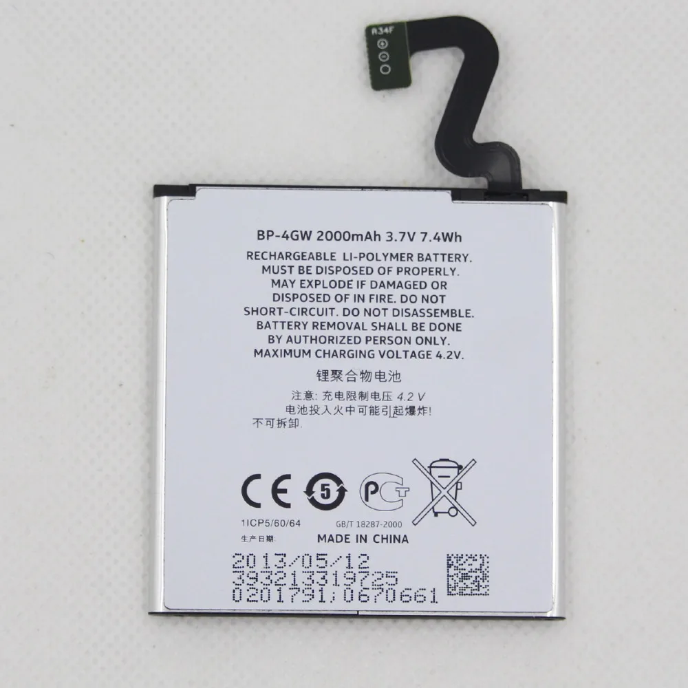 

Сменный аккумулятор ISUNOO 2000 мА · ч, BP-4GW, для Nokia Lumia 920, 920T, BP4GW, BP 4GW, с клеем для инструментов