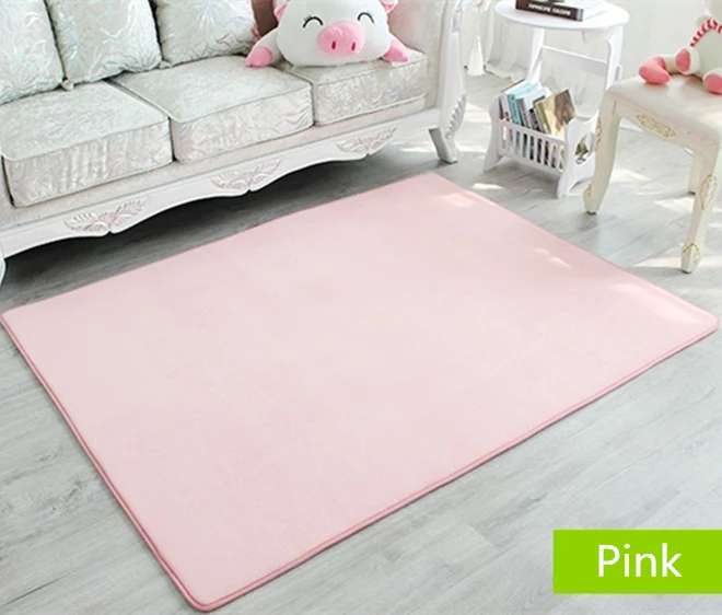 1 Pink Коралловый бархатный ковер, мягкий толстый Впитывающий Коврик с эффектом памяти для спальни, кухни, большой коврик, Противоскользящий коврик для ванной комнаты, детский игровой коврик - Цвет: 1 Pink