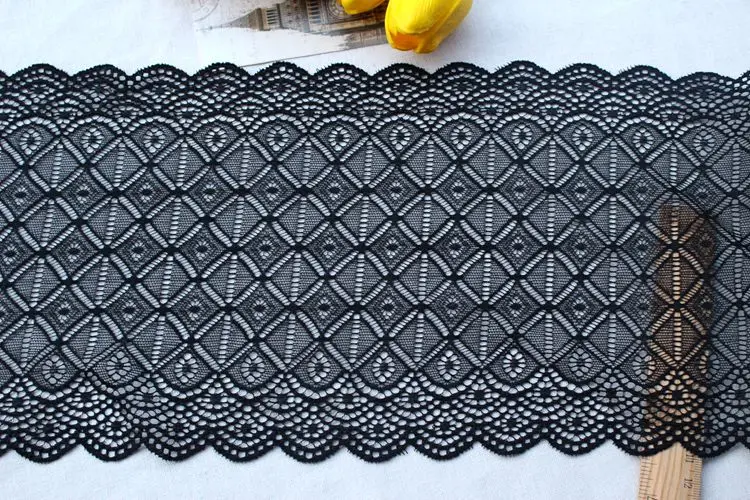 Украшение для волос ручной работы 3 ярда широкая эластичная белая кружевная