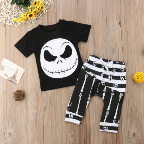 Baby Boy Print T-shirt Tops Long Pants Clothes Set Casual Infant Boys + Harem Outfit |