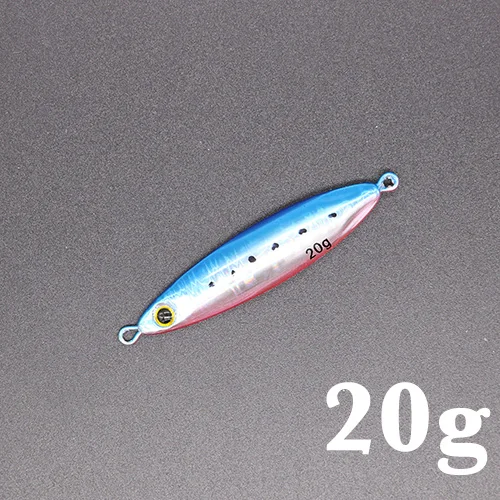 20g-Blue Casfun медленная приманка для джига на суше, медленная блесна, литая широкая микро приманка для джигинга, светящаяся приманка Leurre Peche, 1 шт., 10 г, 15 г, 20 г, 30 г, 40 г, 60 г - Цвет: 20g-Blue