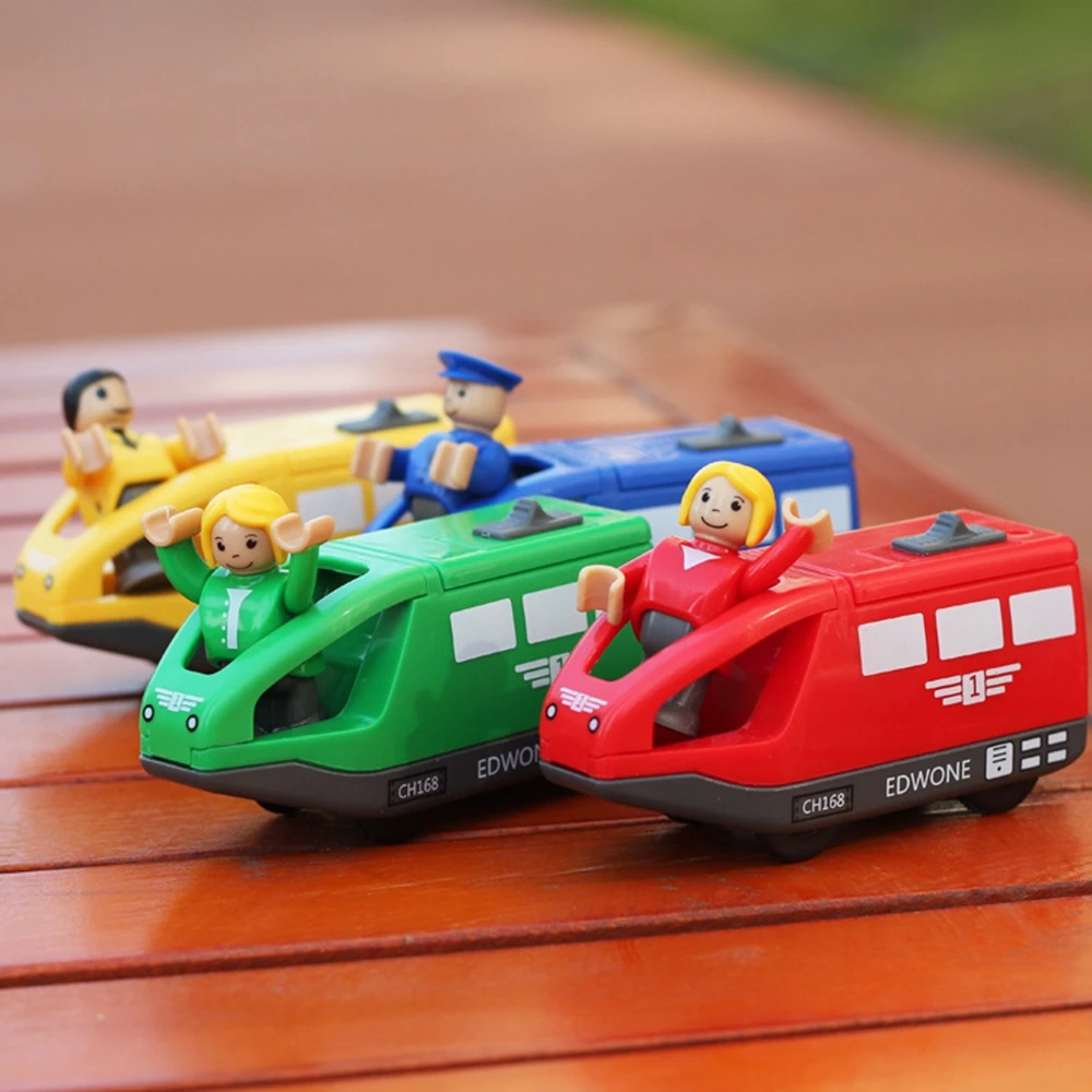 Горячий Электрический магнитный маленький поезд машинист локомотива деревянная