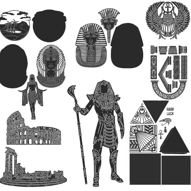 Египетские пирамиды Фараон человек с Львиным лицом металлические режущие штампы