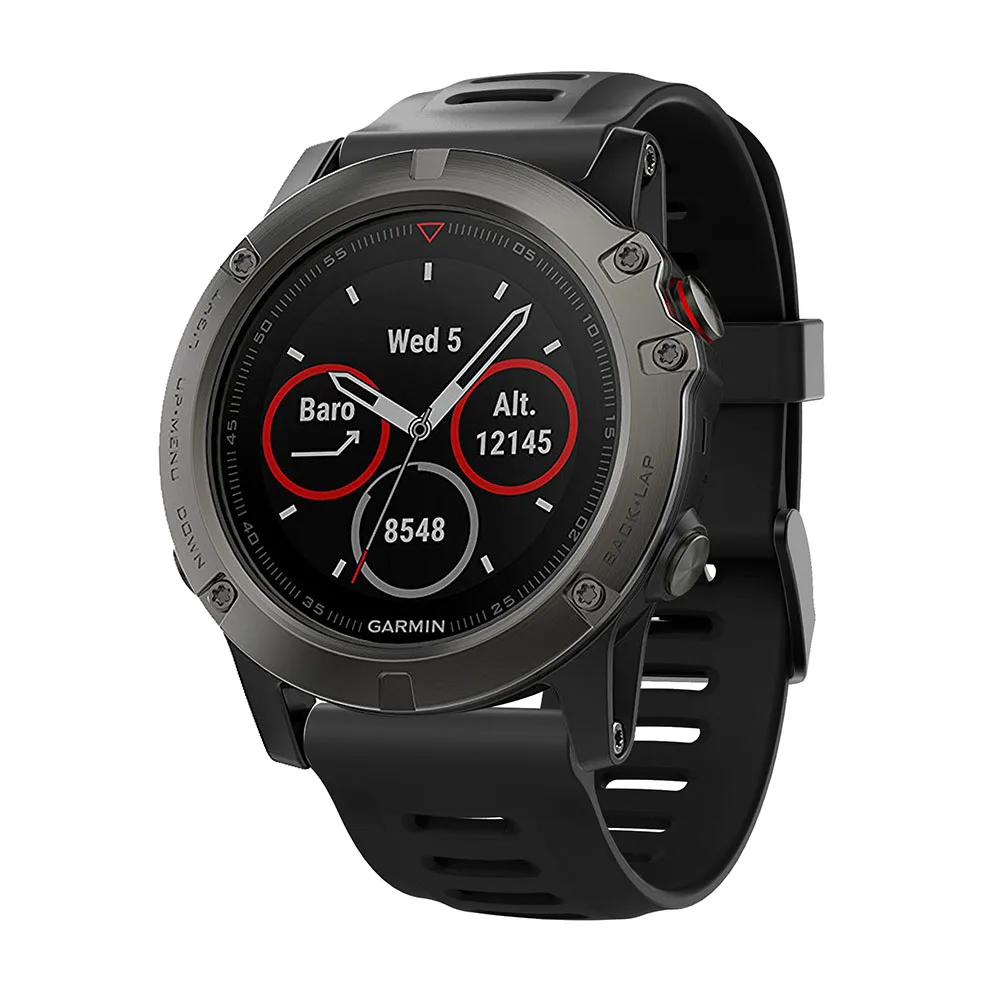 Черный 26 мм Новая замена из силикагеля мягкий ремешок для Garmin Fenix 3/3HR Смарт часы