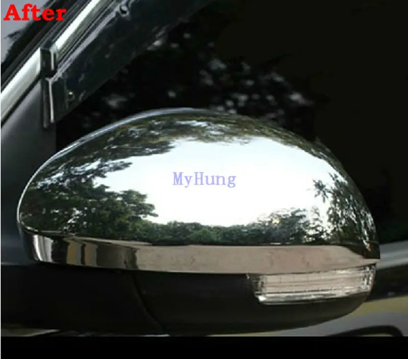 Для Volkswagen TIGUAN 2010 2011 2012 2013 Автомобильное зеркало заднего зеркала заднего вида зеркальная крышка Накладка abs хром 2 шт.; комплект из двух предметов