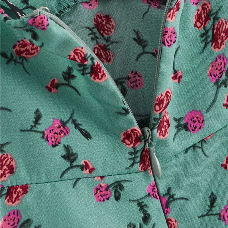 SHEIN, платье размера плюс с оборкой и узлом спереди, платье с цветочным рисунком,, женское летнее платье в стиле бохо, с высокой талией, ТРАПЕЦИЕВИДНОЕ, без рукавов, плюс короткие платья