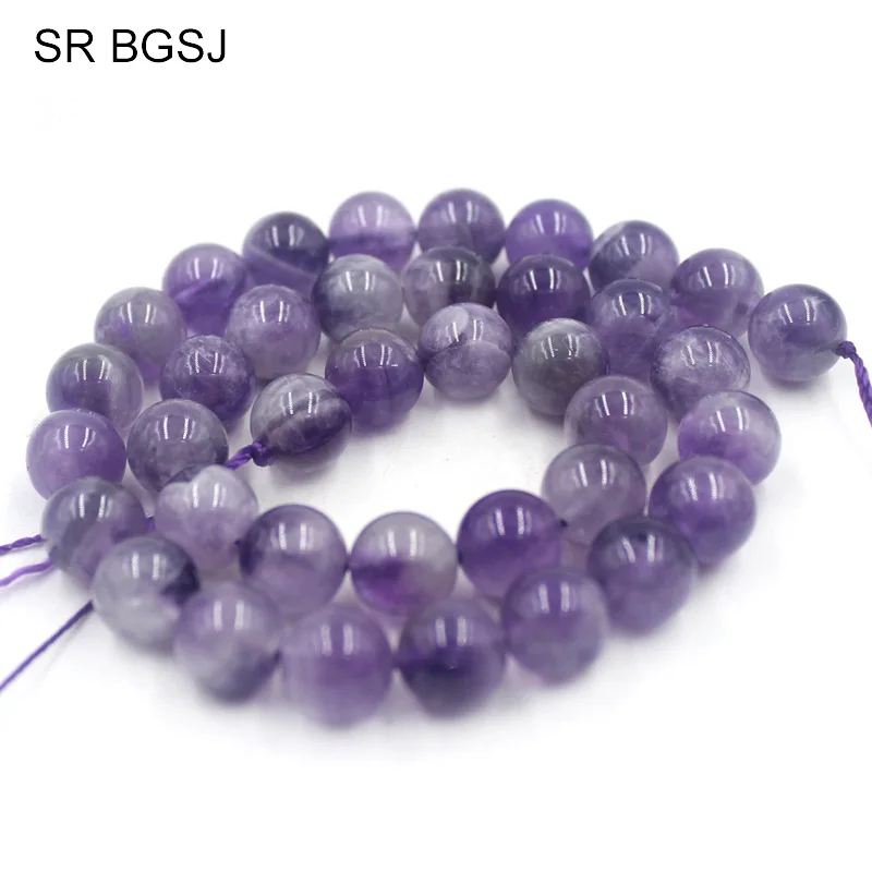 Free Ship 6 8 10 12mm Round Stones Purple Quartz Dream Lace Amethysts Jewelry Findings Accessories Loose Beads Strand 15&quot|Бусины| |