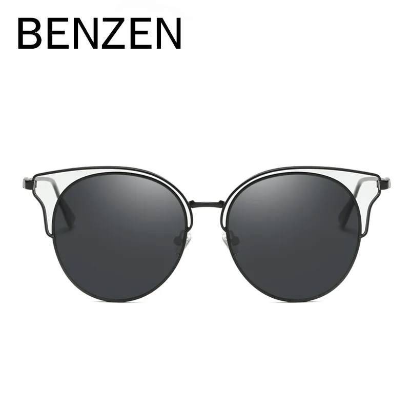 BENZEN, Ретро стиль, кошачий глаз, солнцезащитные очки для женщин, поляризационные, для женщин, солнцезащитные очки, УФ, для девушек, очки для вождения, тент, чехол 6393