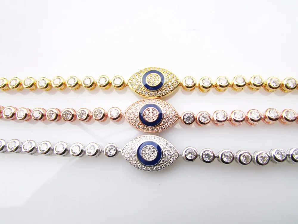 2017 Заводская Акция AAA кубический цирконий синяя круглая рамка оправа Теннисный