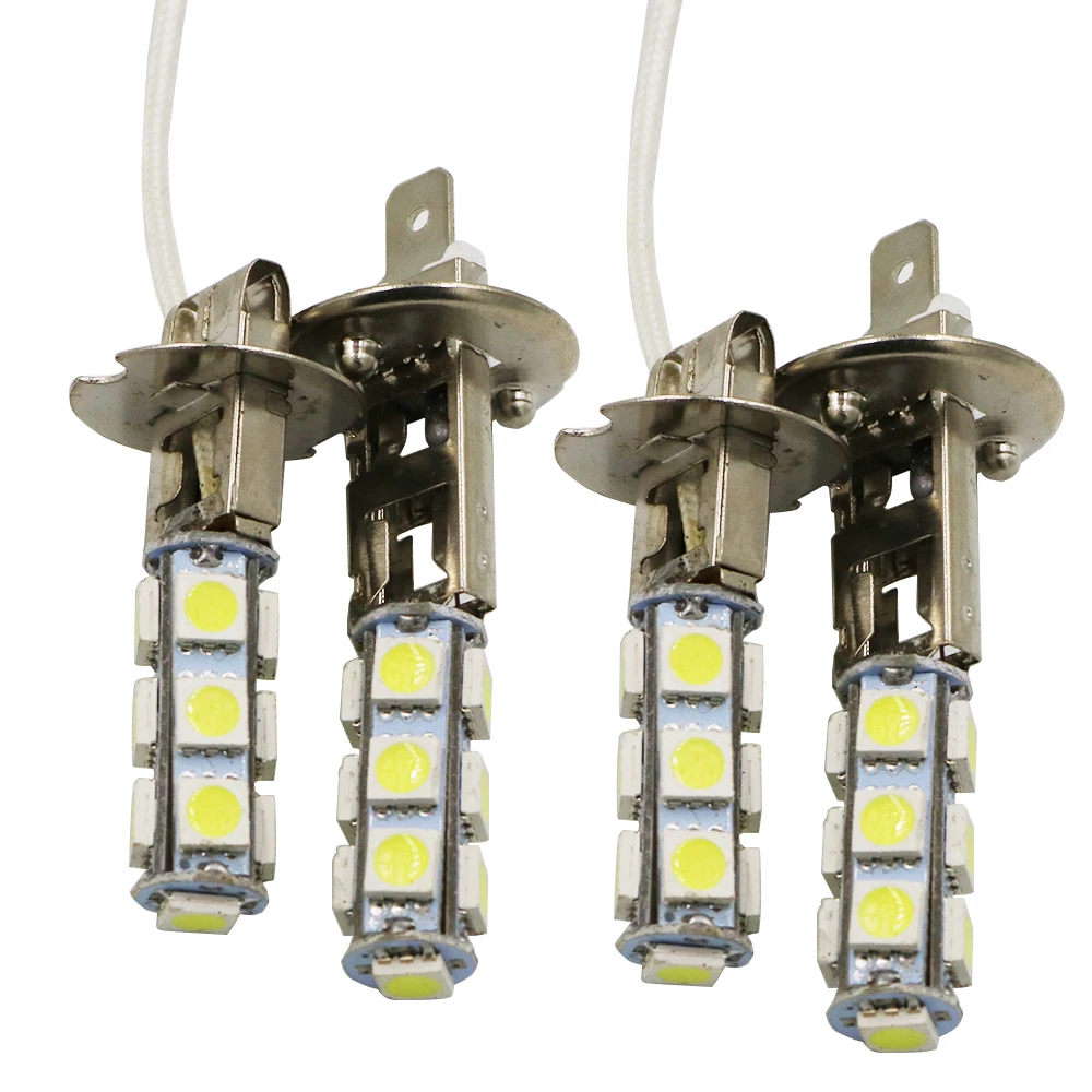 YSY 10 шт. H1 H3 5050 13SMD LED DC12V Автомобильная противотуманная фара светодиодные лампы DRL