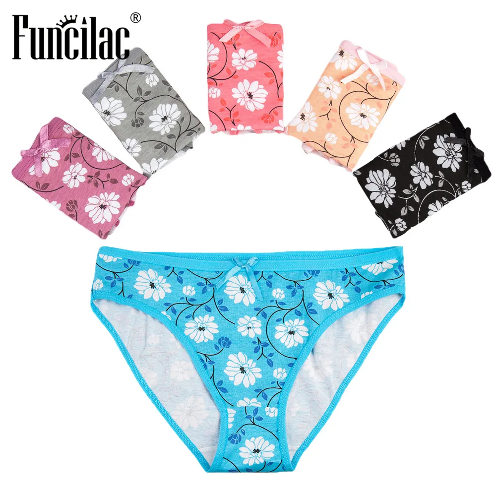 Женские трусики хипстеры FUNCILAC хлопковые бесшовные с принтом одежда для женщин 5