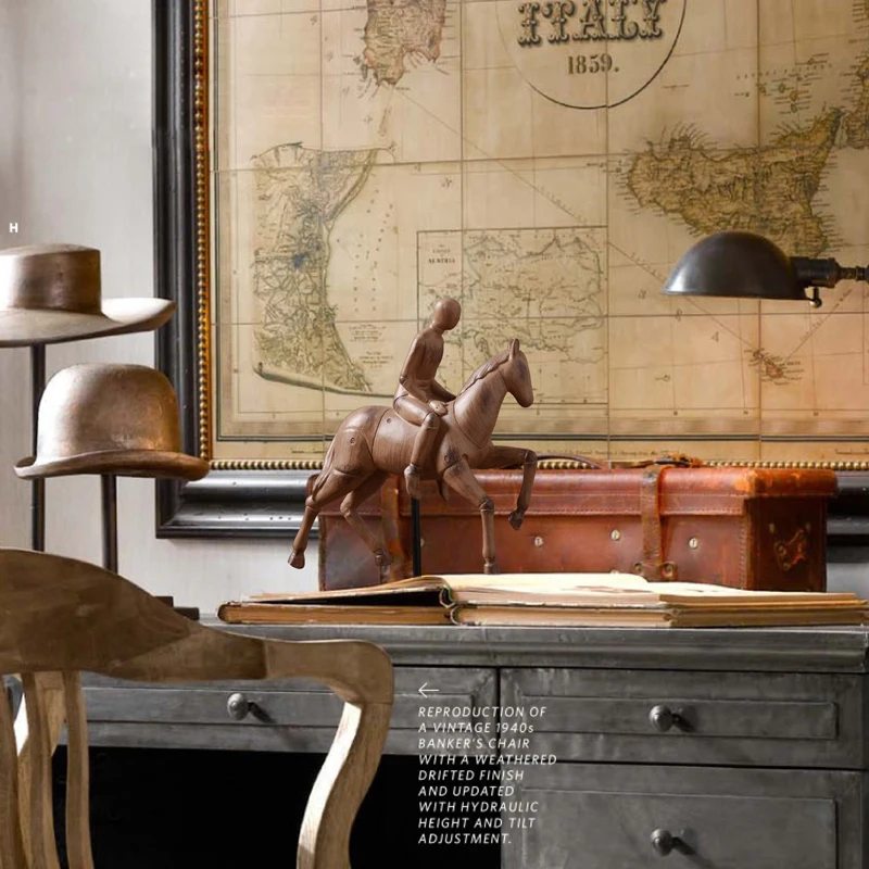 Американская деревня Ретро Смола ремесла всадник и лошадь домашний декор