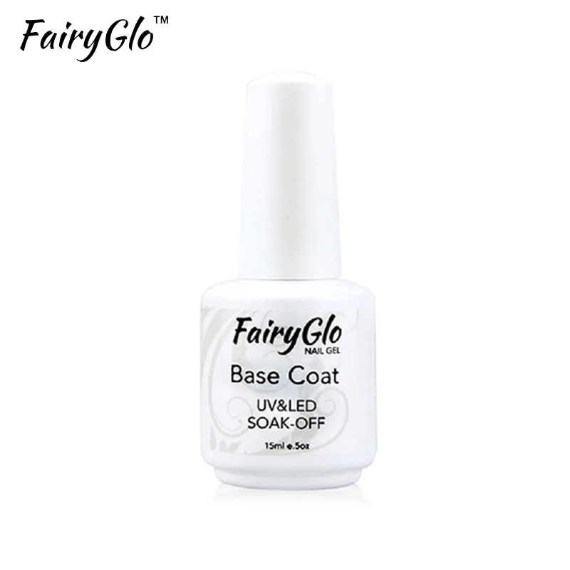 FairyGlo 15 мл гель лак Базовое покрытие верхнее УФ для ногтей грунтовка геллак