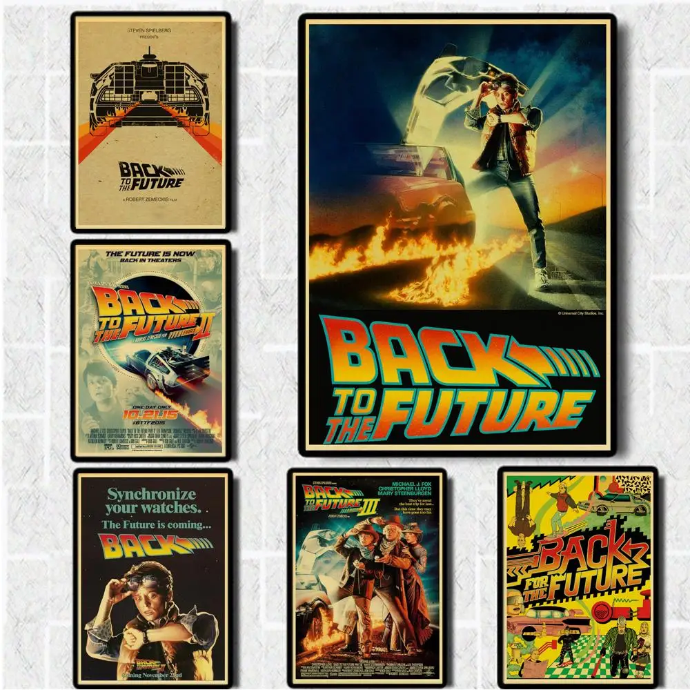 

Fiction movie Back To The Future Vintage Posters Home/Room Wall Decorative Painting Kraft Paper Printed Posters painting