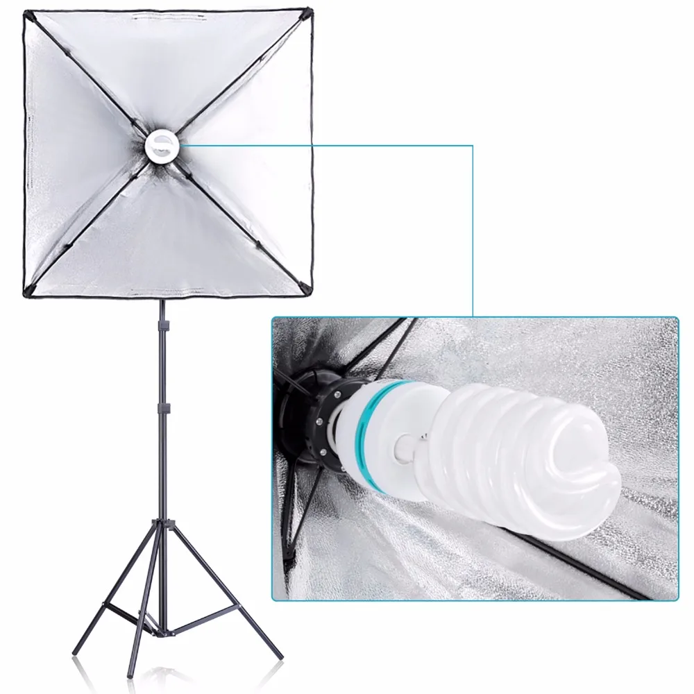 Neewer 700 Вт профессиональной фотографии 24x24 дюймов/60x60 см Softbox с E27 разъем освещения