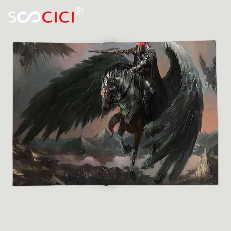 Мягкое Флисовое одеяло на заказ декор сказочного мира Пегас Кинг ведущий его