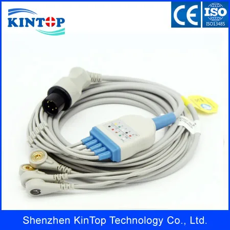 2 шт./лот Compatibe New Mindray Цельный с 5-жильным зажимом ECG кабель для PM7000 PM8000 PM9000 AHA 6pin