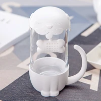 creative 300ml tea strainer cat dog tea infuser cup grasses mug teapot teabags for tea coffee filter drinkware kitchen tools
