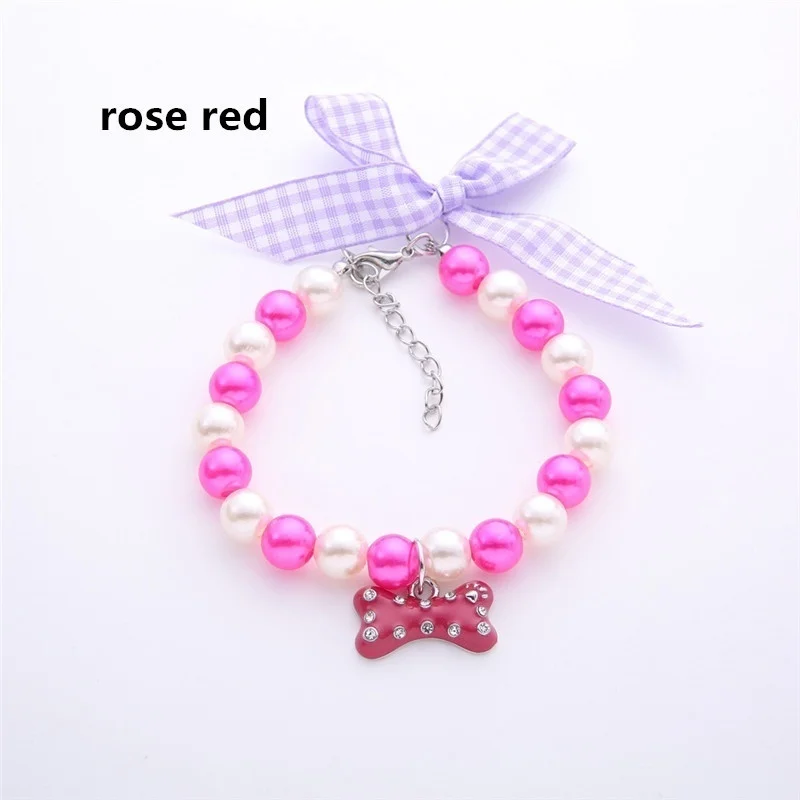 Модный жемчужный ошейник для щенков собак кошек новинка лента галстук-бабочка