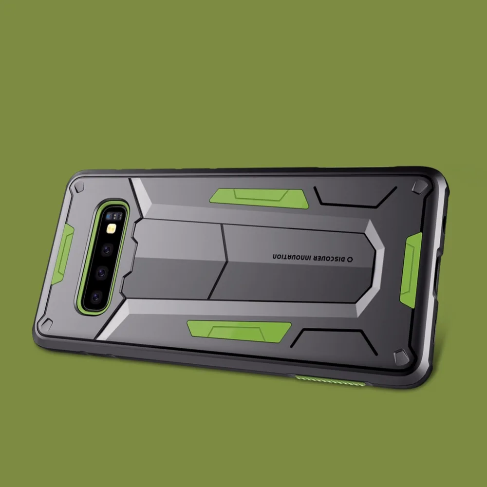 Противоударный защитный чехол для samsung Galaxy S10/S10 Plus NILLKIN Defender, сверхпрочный защитный чехол, мягкий твердый комбинированный чехол