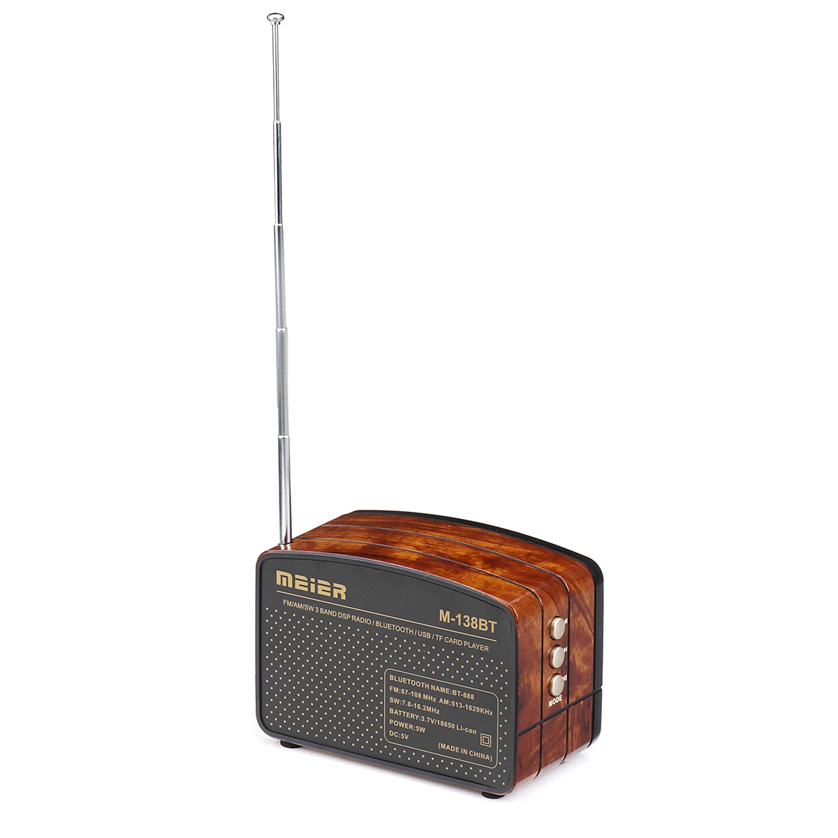 Мини 5 Вт Портативный ретро винтажный bluetooth динамик Мультимедиа Hi-Fi стерео