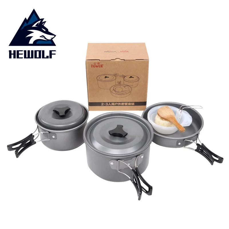 Hewolf кухонная посуда для кемпинга на открытом воздухе 2 3 человек складной