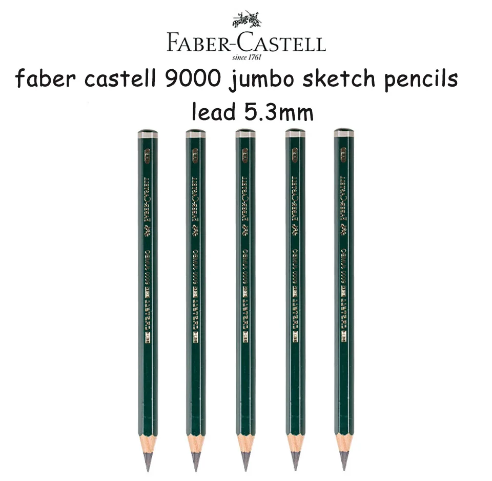 Faber-Castell 9000 jumbo графит рисунок Карандаши 5 шт./6 шт./лот 0.53 мм привести Книги по искусству эскиз карандашом HB 2b 4b 6b 8b Pro Builder Мелки
