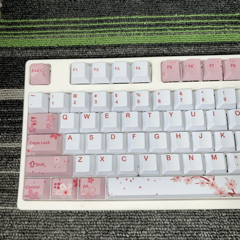 Cherry Blossom Keycaps полный комплект механическая клавиатура PBT 5 лицо краситель