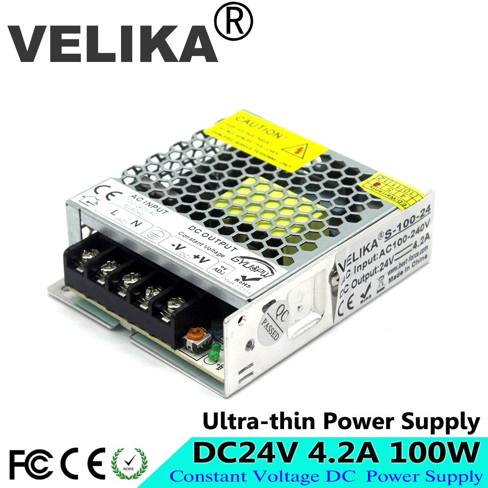 Ультратонкий импульсный источник питания новая модель 100 Вт 24 В 220 А переменный