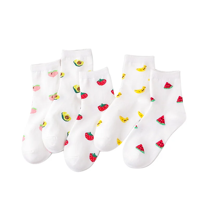 [WPLOIKJD]Harajuku Смешные Милые Мультяшные фрукты авокадо арбуз клубника банан персик