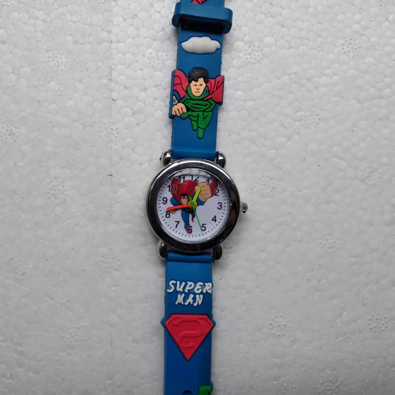 Новинка 2019 3D Мультяшные часы с дизайном Супермен детские для девочек и мальчиков