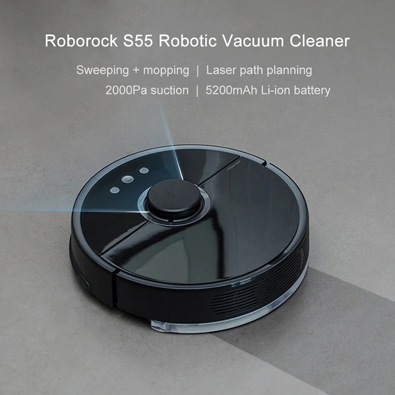 Оригинальный Roborock S55 черный робот пылесос 2 Smart планируется автоматической